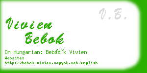 vivien bebok business card